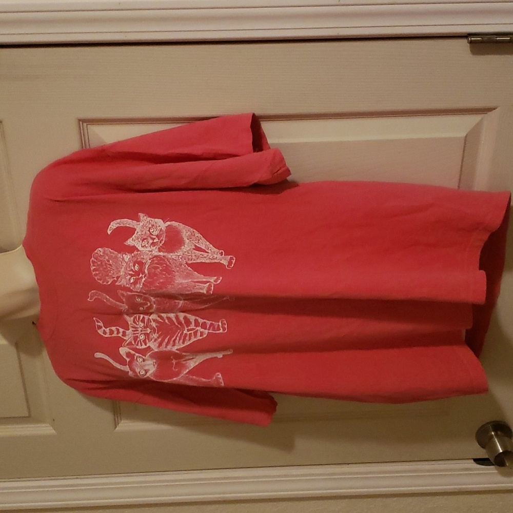 Women's Salmon/Pink Gildan Heavyweight Cotton Cats T-shirt, XL; MUST BUNDLE 3